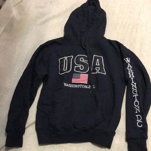 washington DC hoodie navy blue